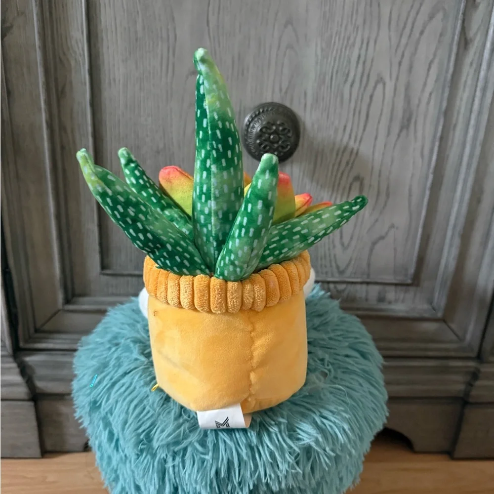 Playful Plush Pineapple Planter with Green and Yellow Accents - Picture 5 of 5